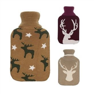 Pehmeä neulottu kuumavesipullon kansi