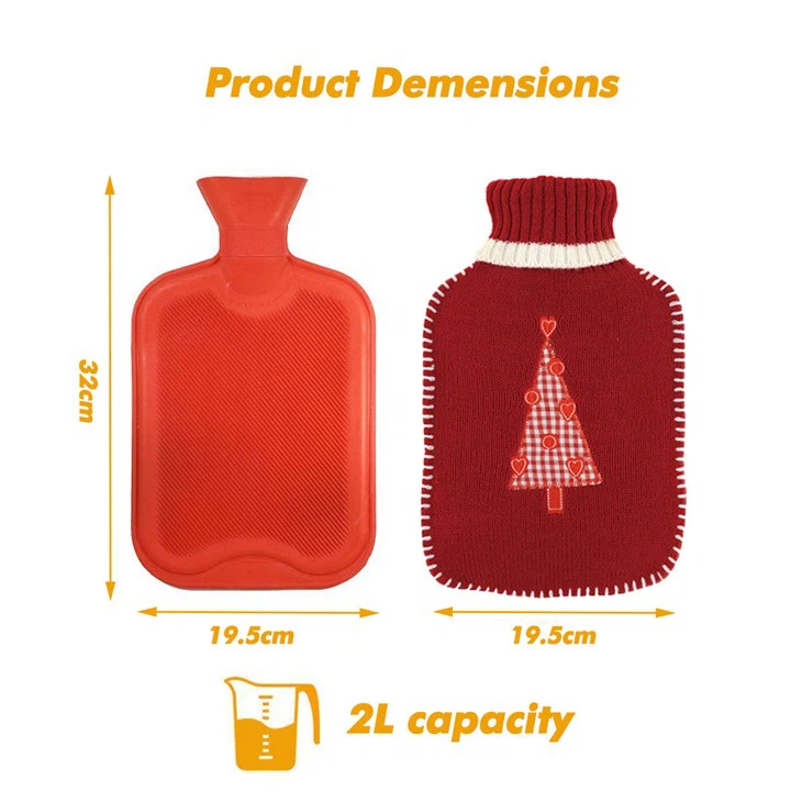 christmas hot water bottle knitted covers